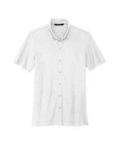 MERCER+METTLE Stretch Pique Full-Button Polo